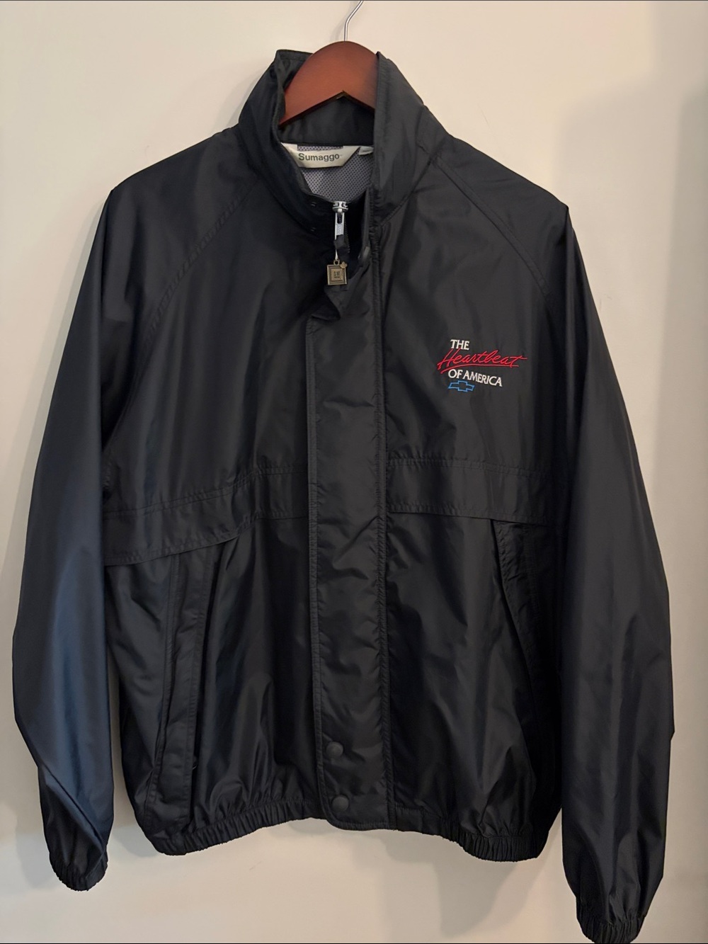 Vintage Y2K Chevrolet Heartbeat of America Windbreaker Jacket GM Canada